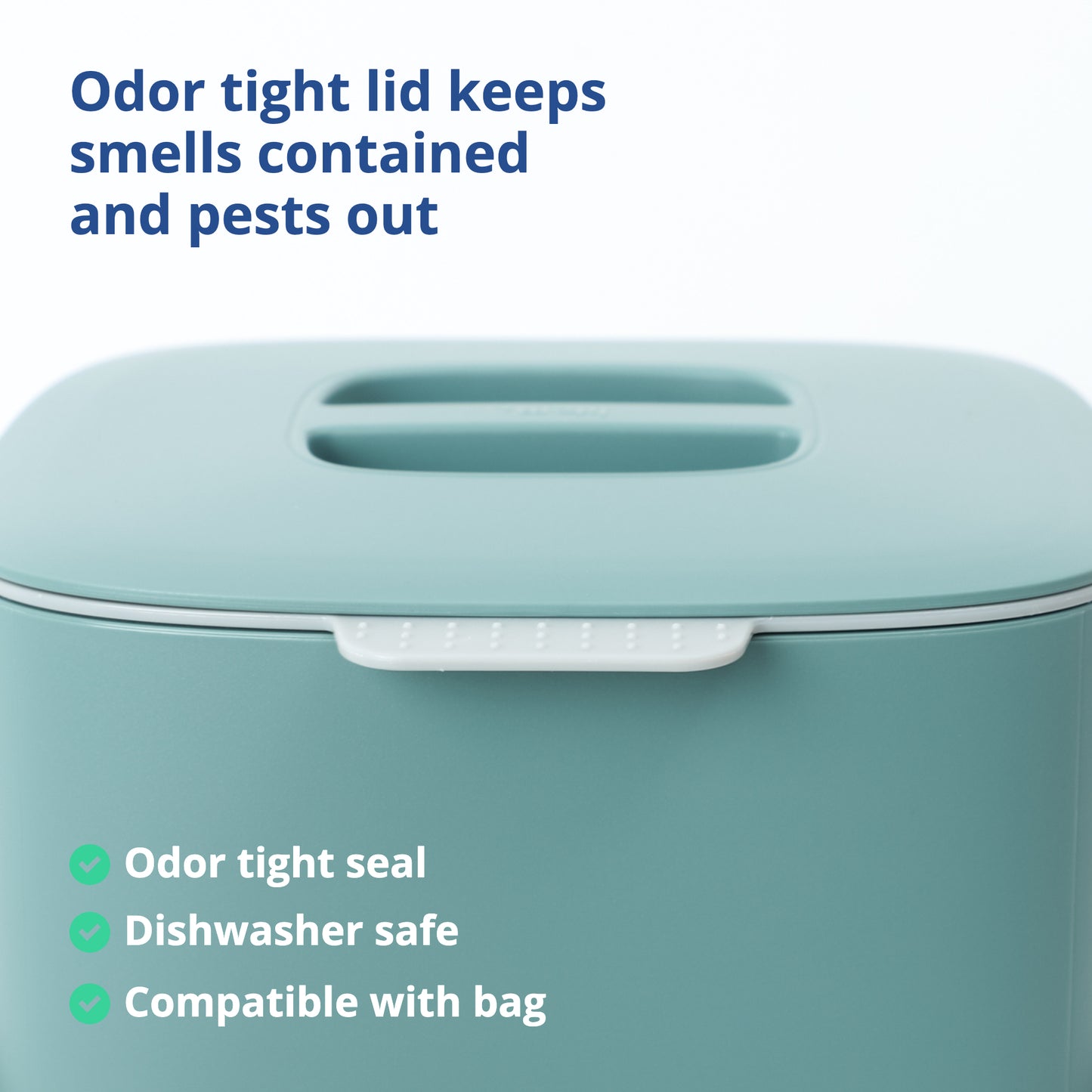 Green Food Waste Bin 2.6L - No Handle