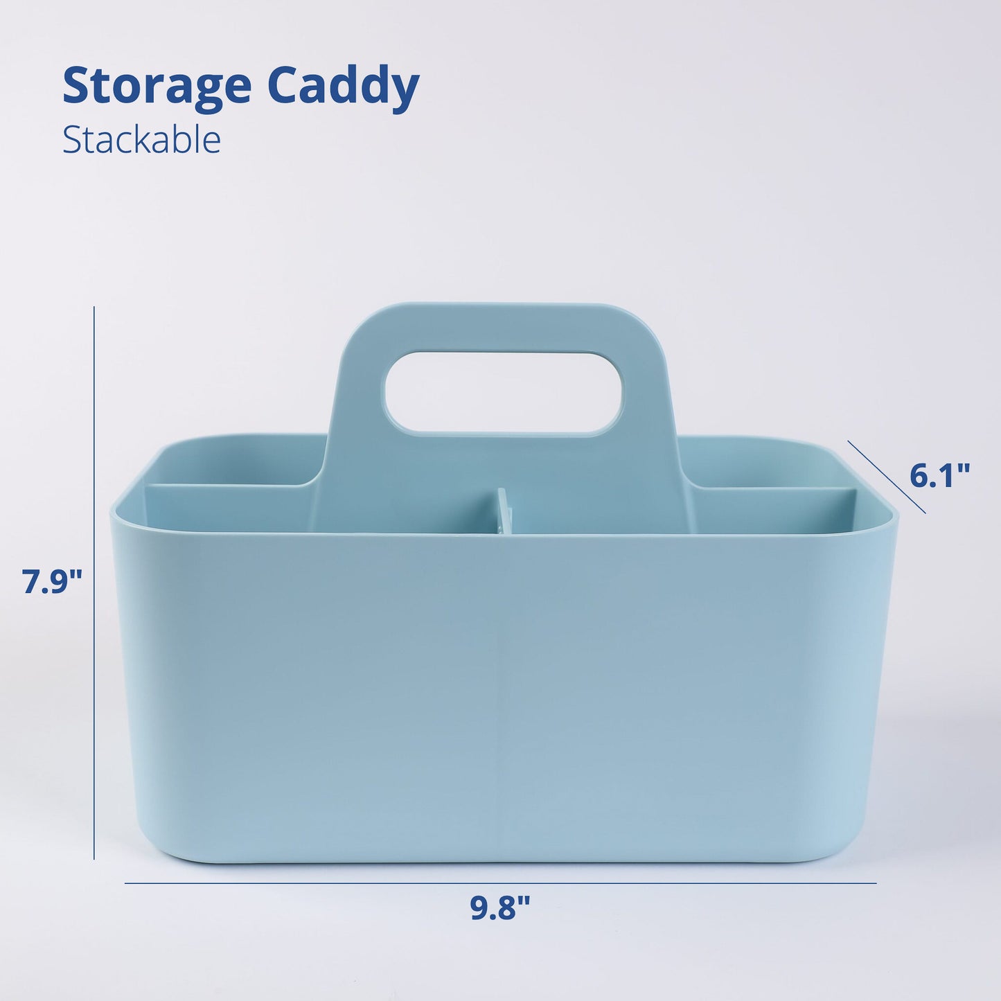 Rectangle Blue Portable Storage Caddy