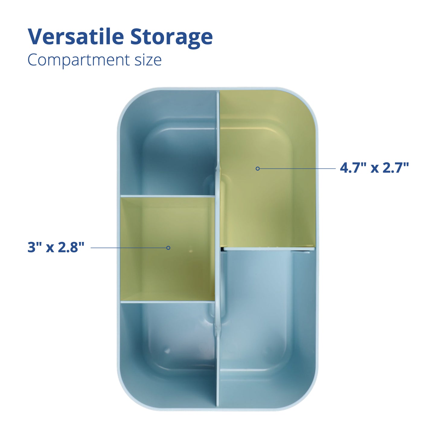 Rectangle Blue Portable Storage Caddy
