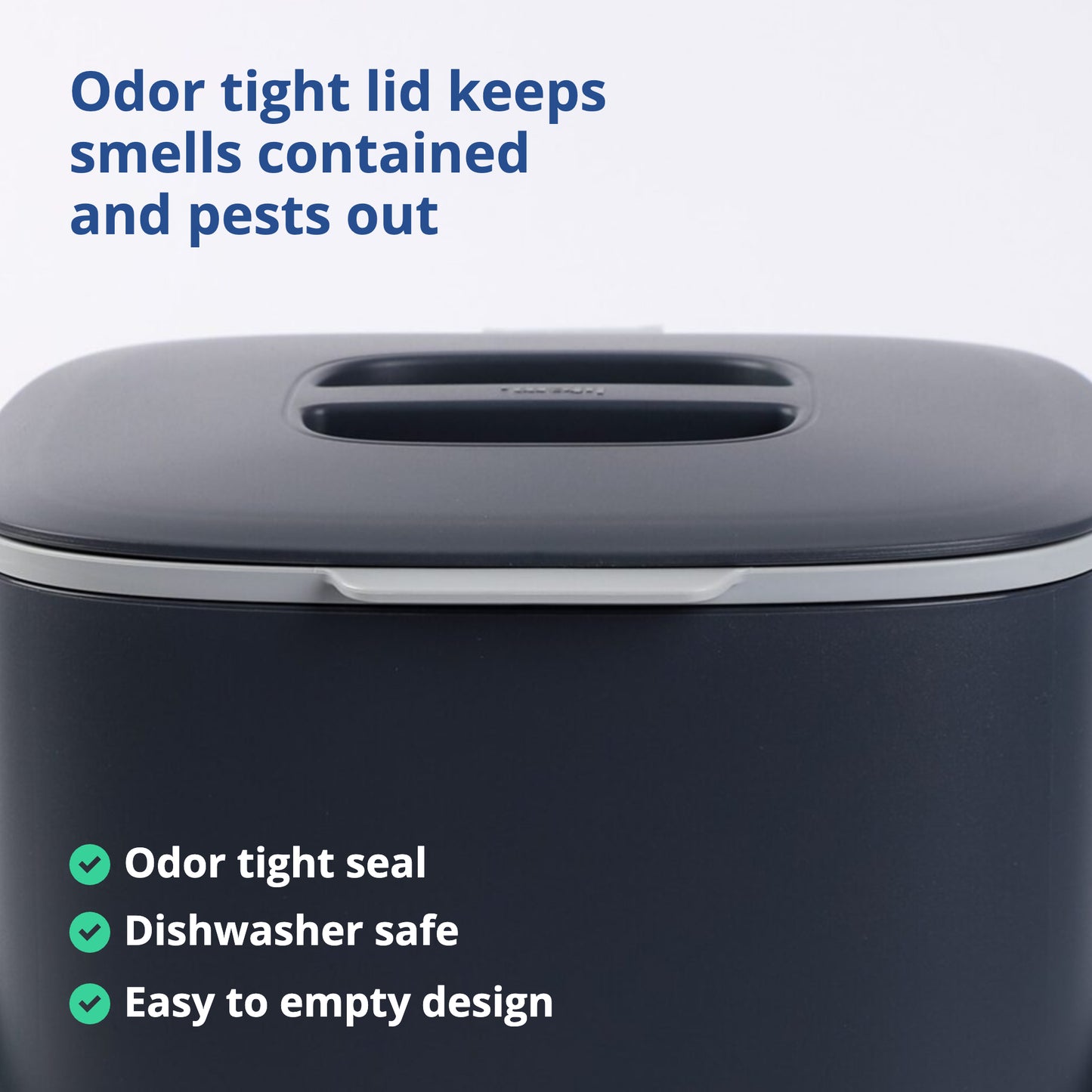 Grey Food Waste Bin 2.6L