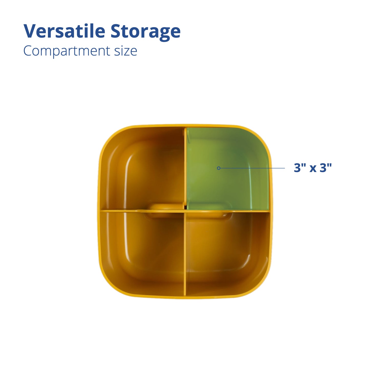 Square Yellow Portable Storage Caddy