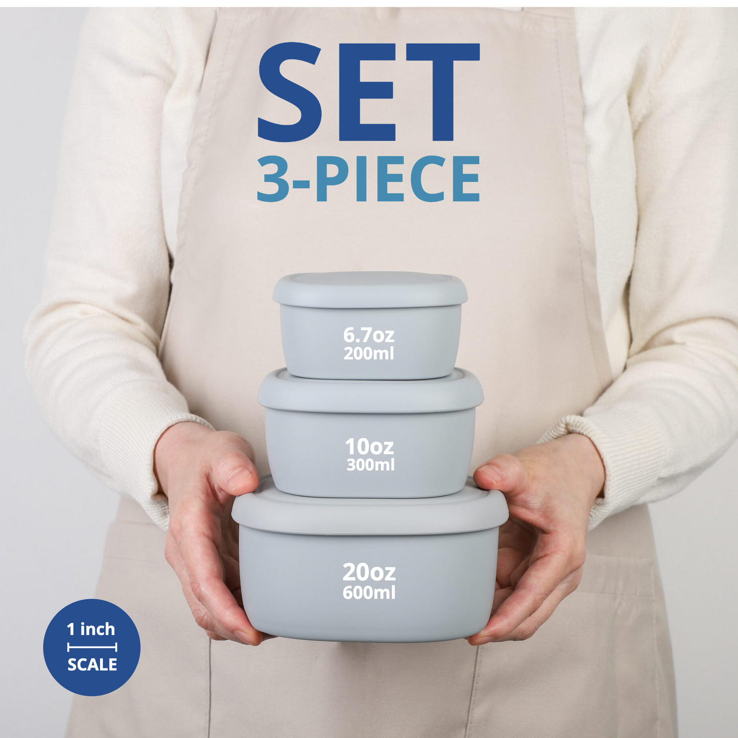 Silicone Food Container 3-piece Set