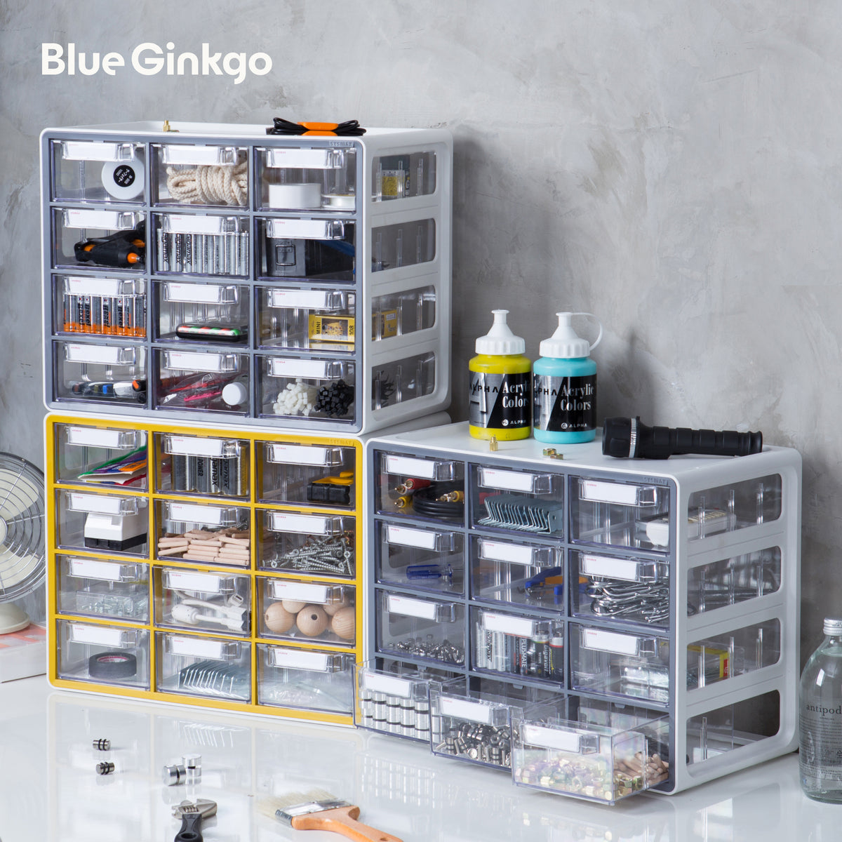 12-Drawer Storage Cabinet Organizer