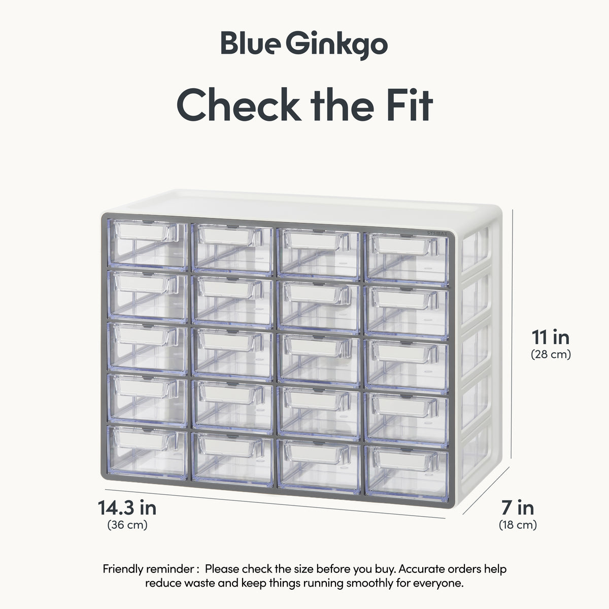 20-Drawer Storage Cabinet Organizer