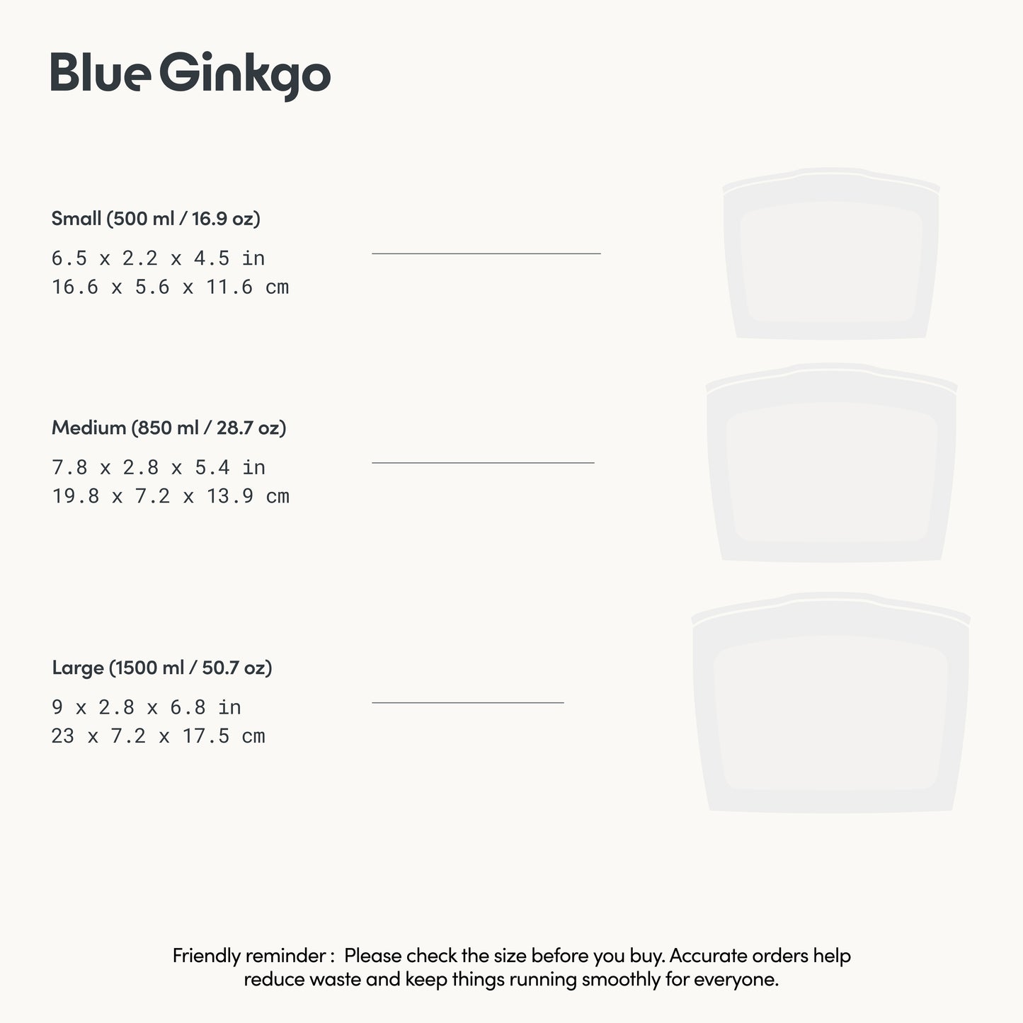 Clear Reusable Silicone Storage Bags 3-Pack