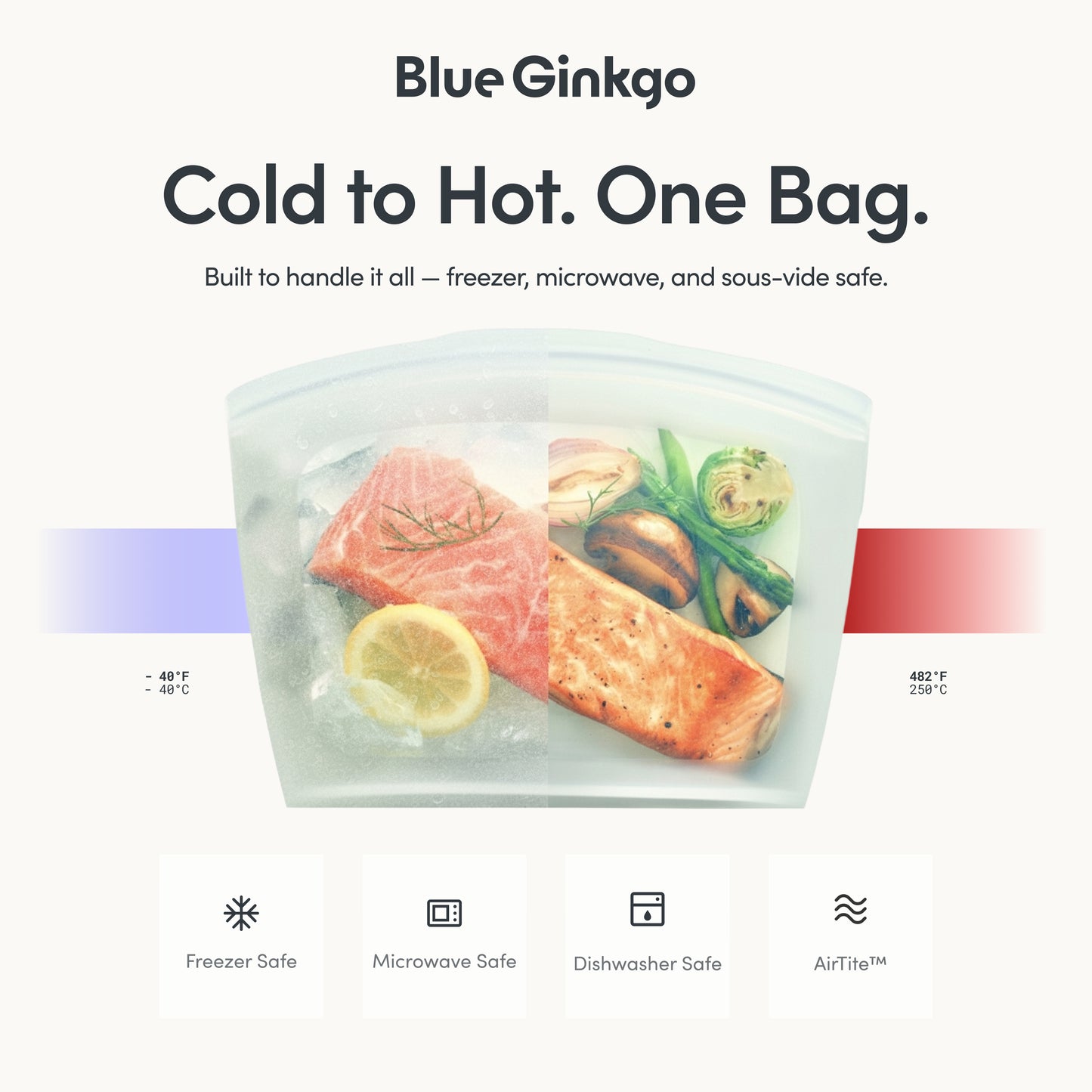 Clear Reusable Silicone Storage Bags 3-Pack