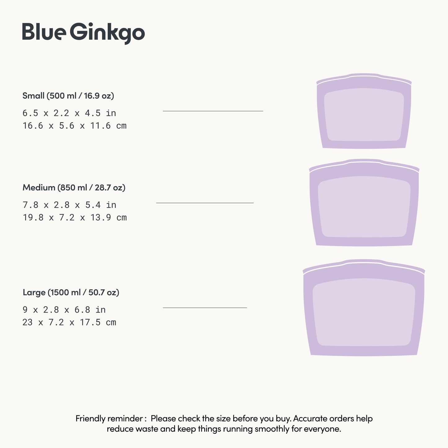 Lavender Reusable Silicone Storage Bags 3-Pack