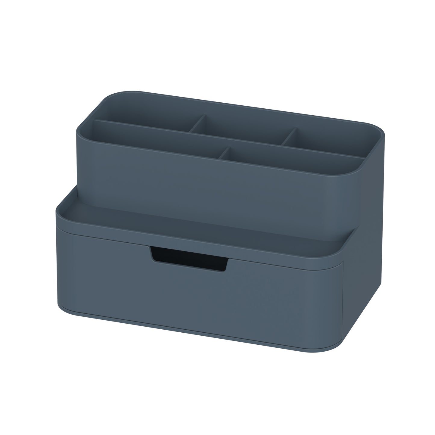 Blue Compact Desk Organizer, Pens and More