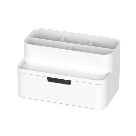 White Compact Desk Organizer, Pens and More