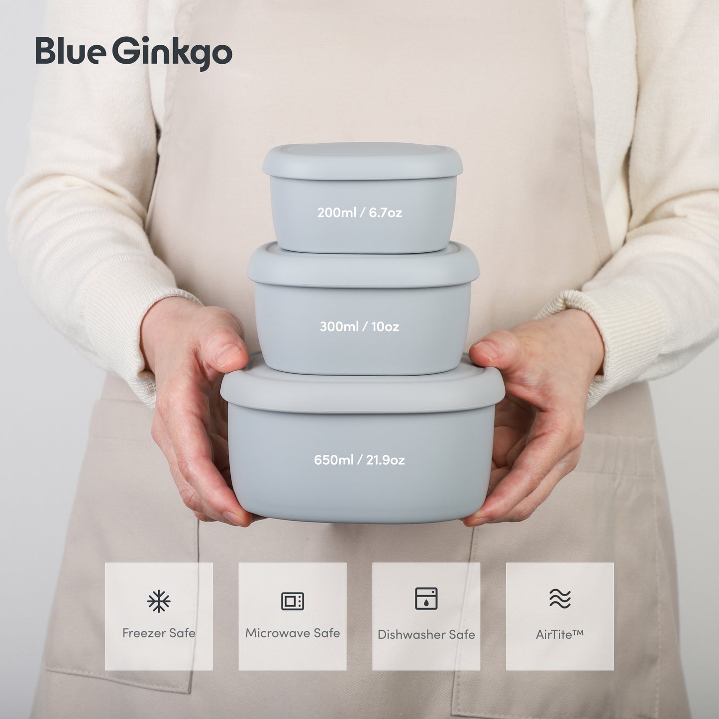 Silicone Food Container 3-piece Set