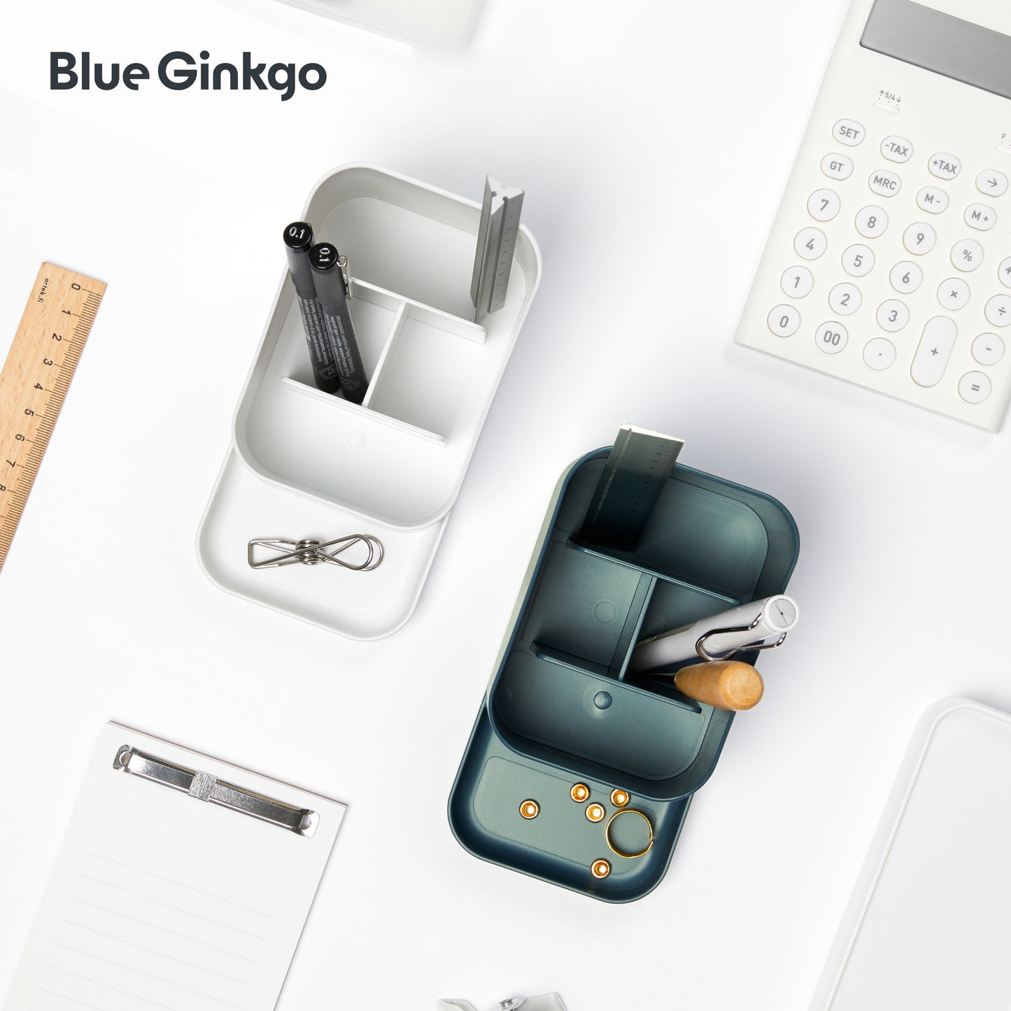 Green Desktop Holder, Organizer Pens and More