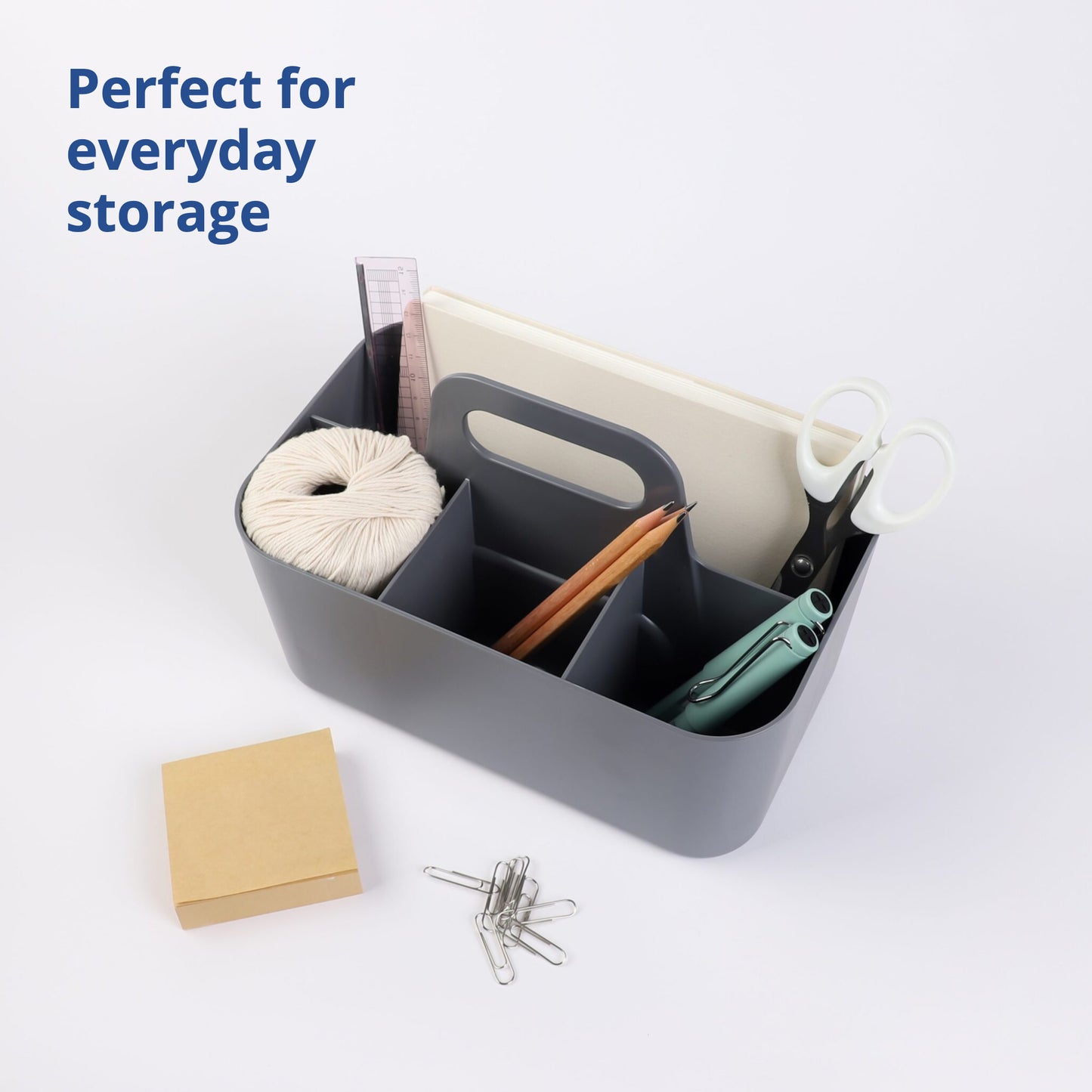 Rectangle Grey Portable Storage Caddy