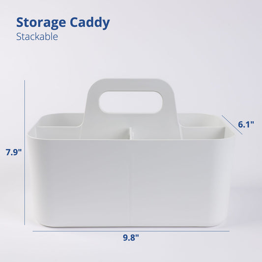 Rectangle White Portable Storage Caddy