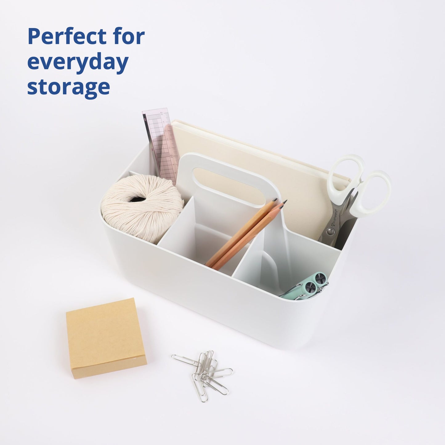 Rectangle White Portable Storage Caddy