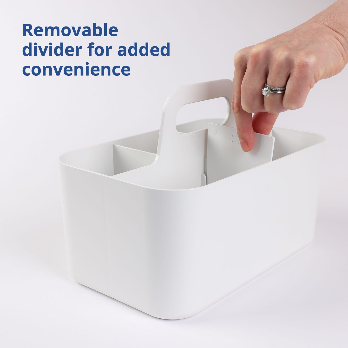 Rectangle White Portable Storage Caddy