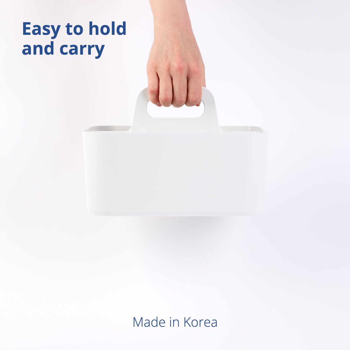 Rectangle White Portable Storage Caddy