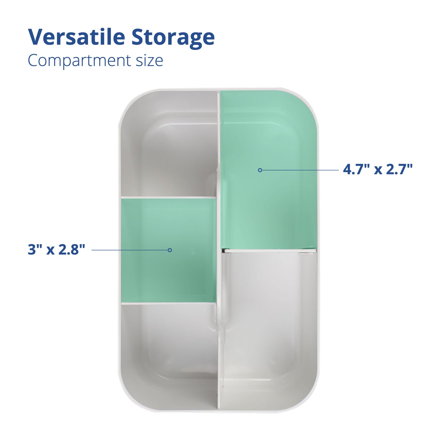 Rectangle White Portable Storage Caddy