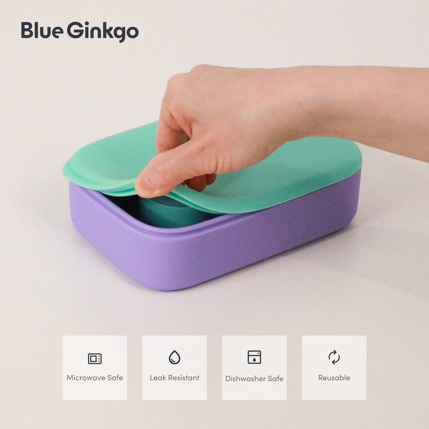 Purple Silicone Kids Bento Lunch Box