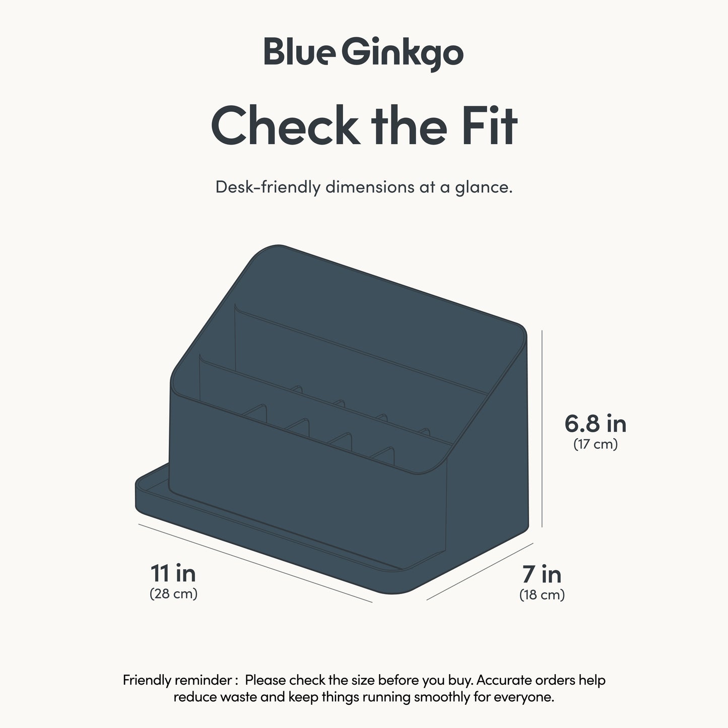 Blue All-in-One Desk Organizer