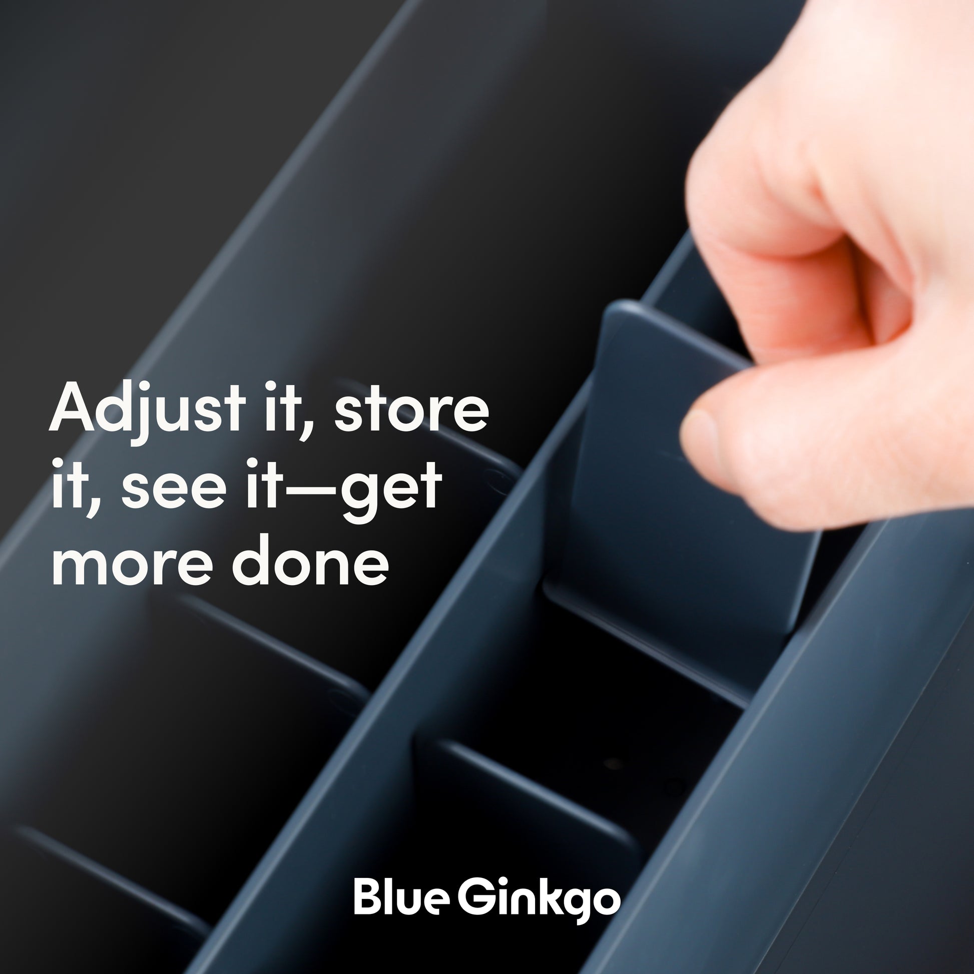 Organizer Da Scrivania BLUE GINKGO 5 Scomparti Con Cassetto - Made In Korea, Bianco, Per Cancelleria E Trucco