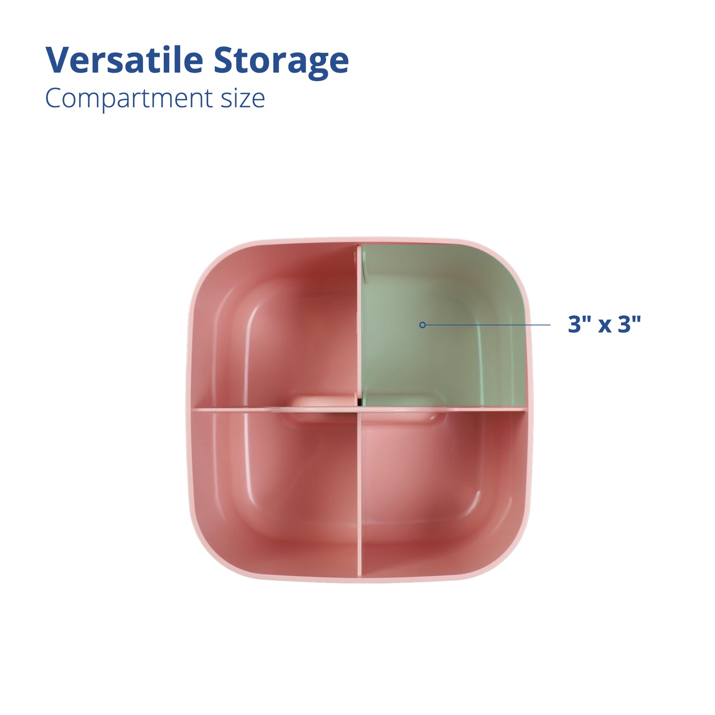 Square Pink Portable Storage Caddy