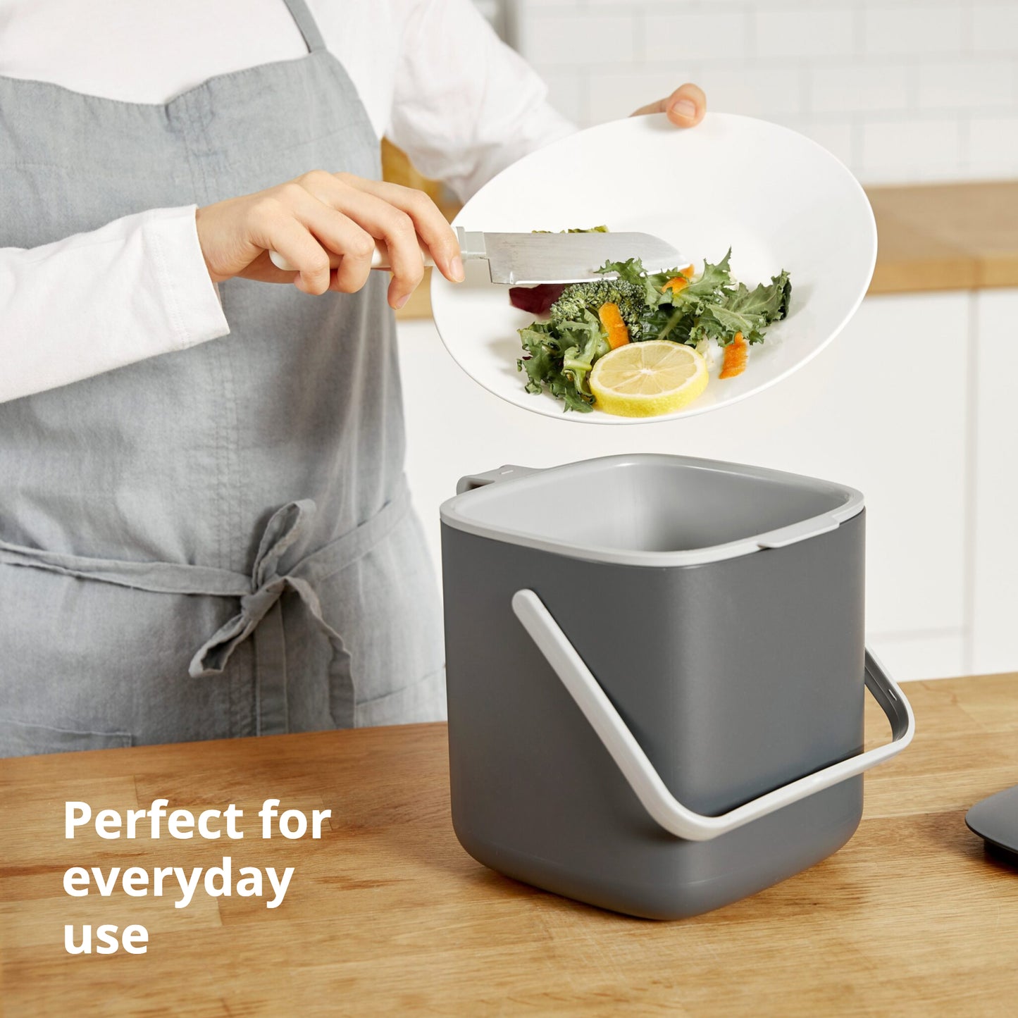 White Food Waste Bin 2.6L
