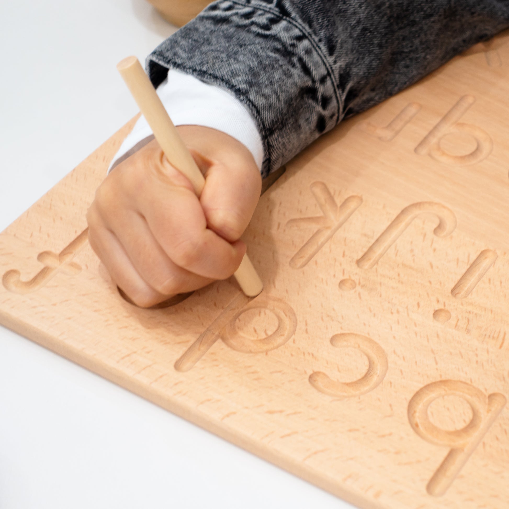 Double-Sided Wooden Alphabet Tracing Board  Upper and Lowercase Lette –  Fun Learn Grow Co.