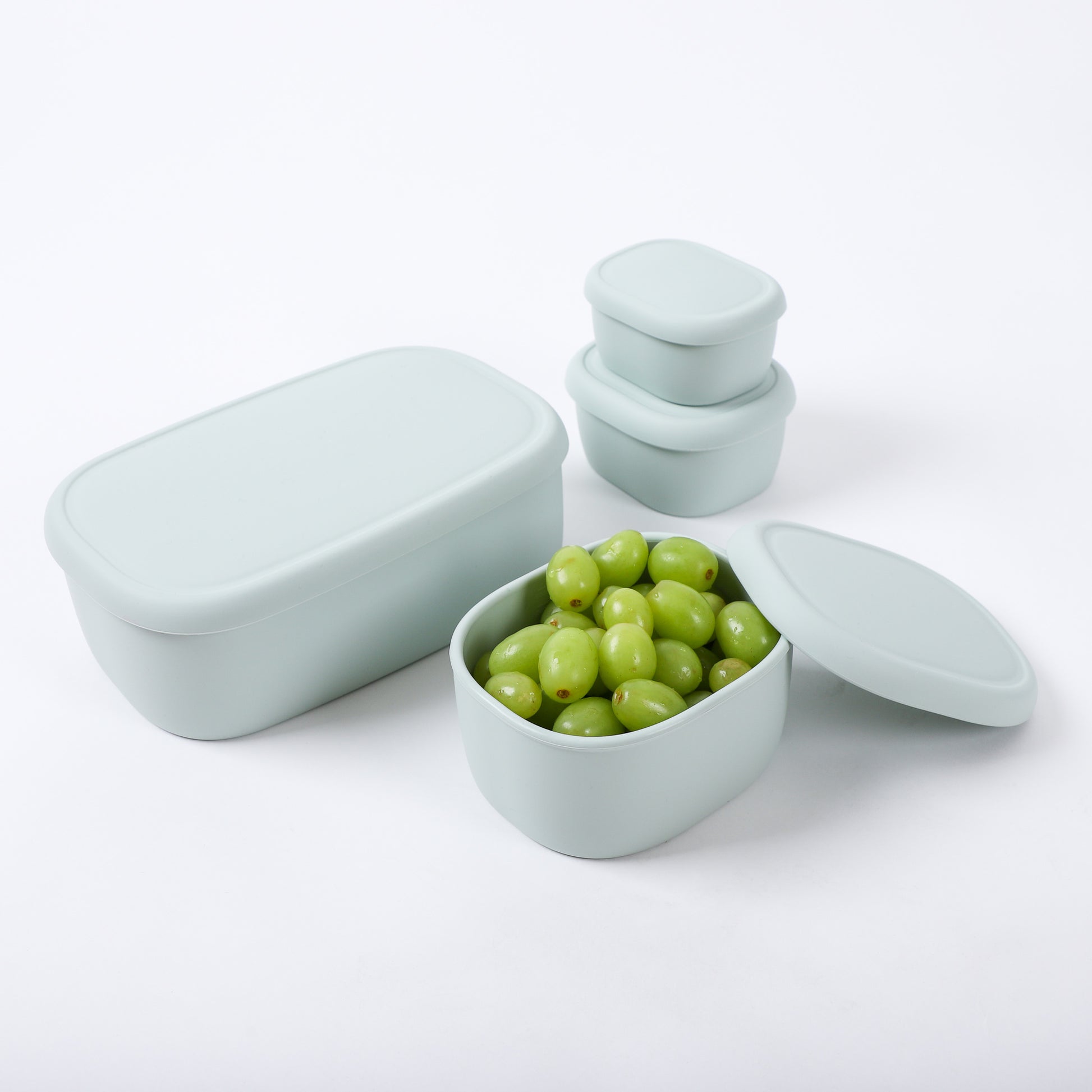 Reusable Airtight Silicone Food Storage Container Set