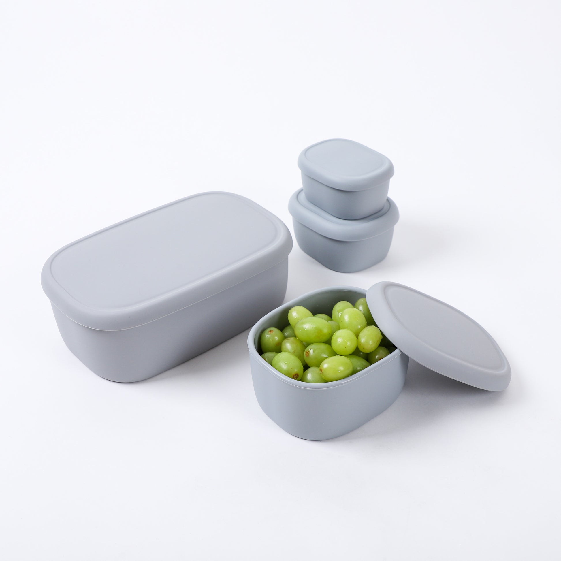 Reusable Airtight Silicone Food Storage Container Set