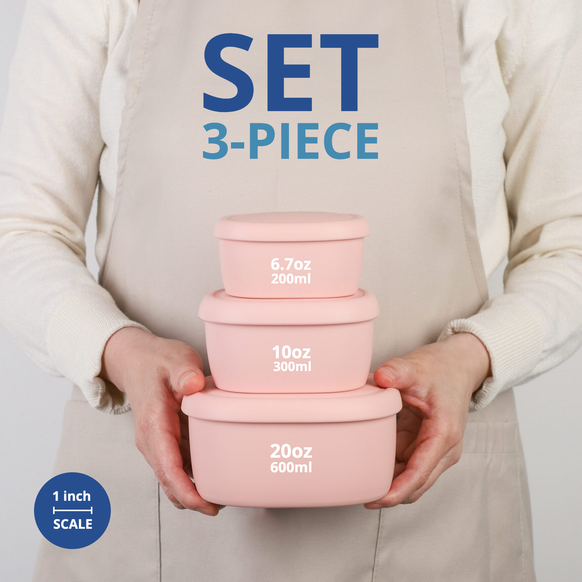 Silicone Food Storage Containers Set (set of 4)