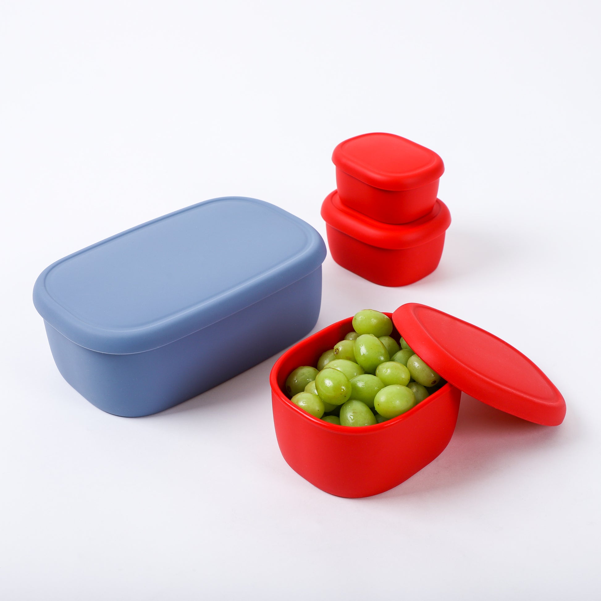 Reusable Airtight Silicone Food Storage Container Set