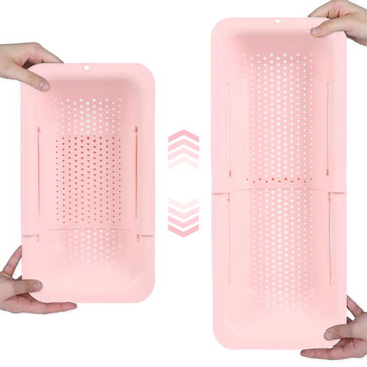 Expandable Pink Over the Sink Colander